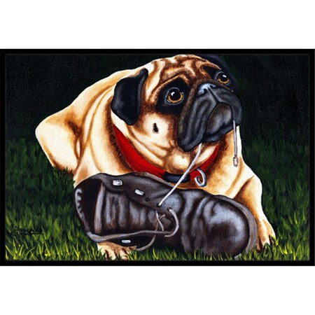 Carolines Treasures Cluster Buster the Pug Indoor or Outdoor Mat- 18 x 27 AMB1382MAT